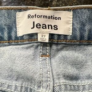 Reformation Light Blue Flare & Wide Leg Jeans